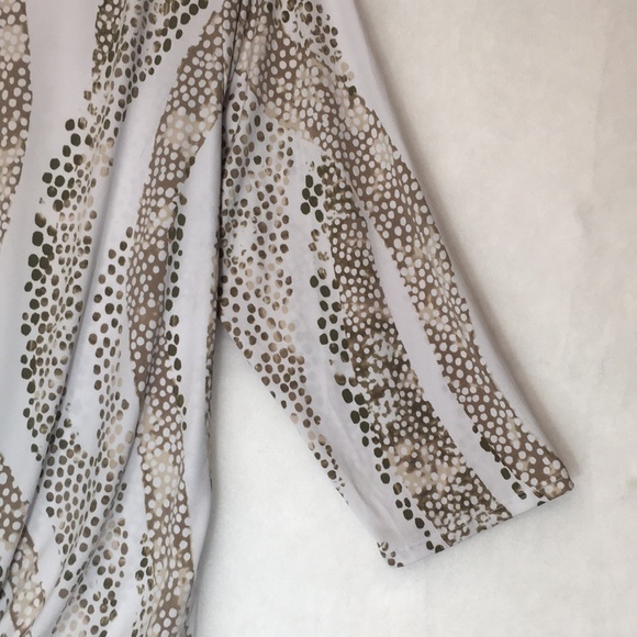 CHICO’S “Easy Wear” Packable Wrinkle Free Poly Jersey Knit 3/4 Sleeve Tie Front - Picture 5 of 16